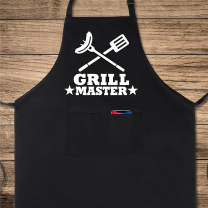 Xornis 100% Cotton Funny Apron for Men Women Adjustable Bib Aprons with 2 Pockets Grill Kitchen Cooking BBQ One Size Fits All