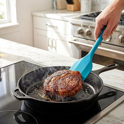 5 Pieces Silicone Spatula Set BPA Free Non Stick Rubber Spatula Heat Resistant Set Ideal for Baking Cooking Mixing Dishwasher Safe Kitchen Tools Multicolor - Image 8