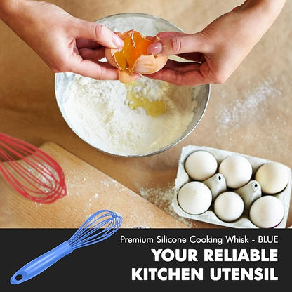 Chef Craft Premium Silicone Wire Cooking Whisk, 10.5 inch, Blue - Image 5