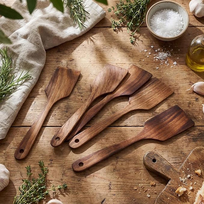 Sieral 20 Pcs Wooden Spatulas Bulk, 11 Inches Natural Acacia Wooden Spatulas with Comfortable Handle, Hard Texture Utensils for Cooking Frying Baking Kitchen Wedding Gifts