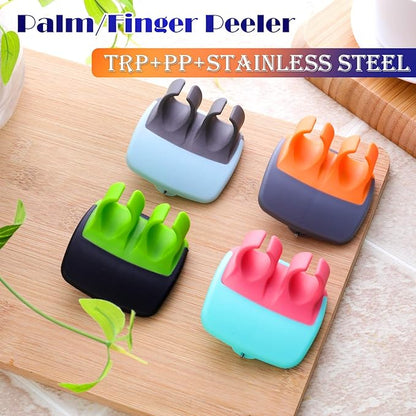 Mudder 4 Pieces Finger Vegetable Palm Peeler Kitchen Fruit Potato Peeler with Comfortable Rubber Finger Grip For Pumpkin Carrot Cucumber Potato - Image 4