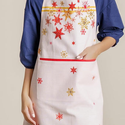 Maison d' Hermine 100% Cotton Apron for women with Pocket Kitchen Chef Apron for Men Cooking Mothers Day Gifts