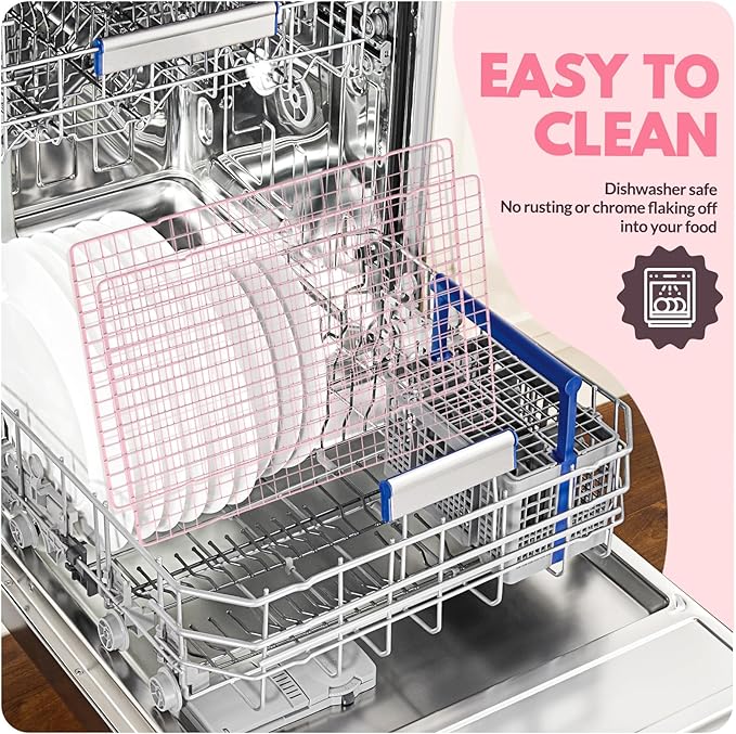 2 PCS Cooling Racks for Cooking and Baking, 16x10 Inches Stainless Steel Cooling Rack, Sheet Pan with Wire Rack for Baking Sheet, Bacon Rack Oven Safe Fits Jelly Roll Sheet Pan - Image 5