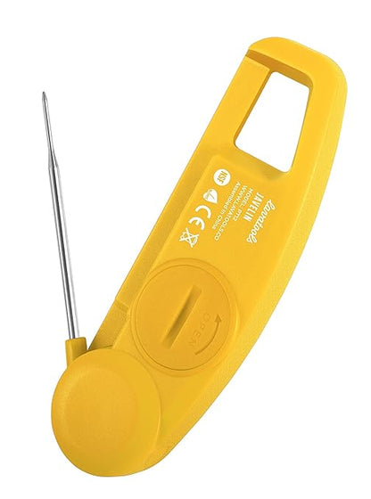 Lavatools Javelin® Ultra-Fast 3-Second Digital Instant Read Meat Thermometer for Grill and Cooking, 2.75" Probe, Compact Foldable Design, Large Display, IP65 Water Resistant, NSF Certified – Butter - Image 3