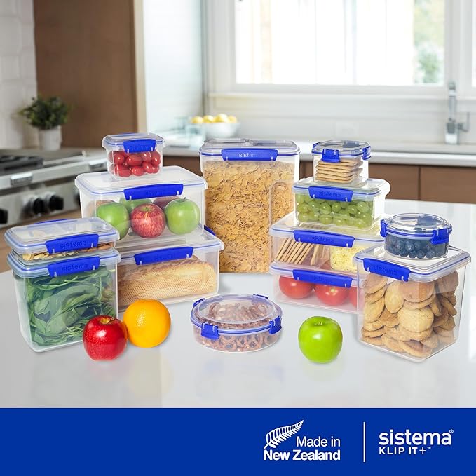 Sistema KLIP IT Large 7L Food Storage Container, Airtight & Stackable, Dishwasher, Freezer, & Microwave-Safe, BPA-Free - Image 7