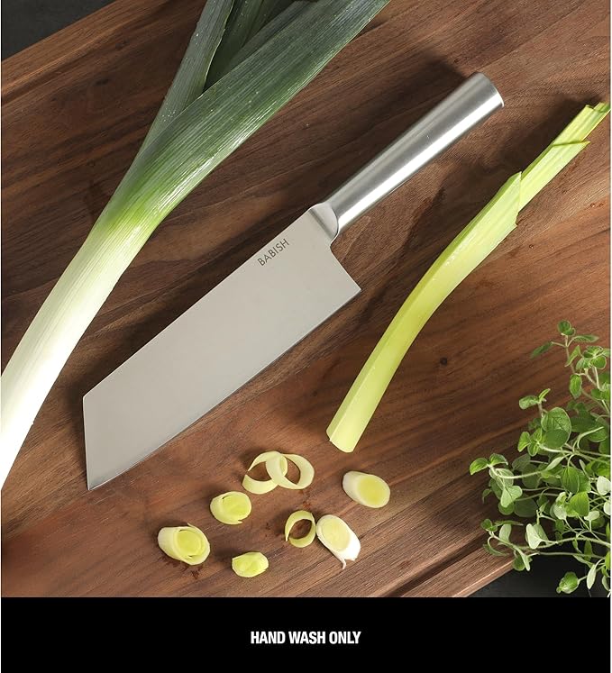 Babish 7.5-Inch Clef Knife – High-Carbon 1.4116 German Steel Kitchen Knife, Chef & Cleaver Hybrid for Chopping, Slicing & Prep, Full-Tang, Razor Sharp, Ergonomic Design