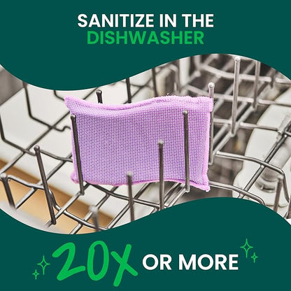 Scotch-Brite Dobie Stay Clean Scrubbers, Non-Scratch Dual-Sided Dish Sponges with Absorbent Cloth Side, Odor Resistant Scrubbing Pads for Dishes and Household Cleaning, 8-Pack - Image 5
