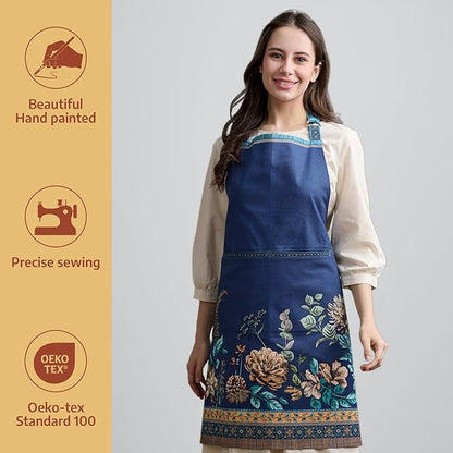Maison d' Hermine 100% Cotton Apron for women with Pocket Kitchen Chef Apron for Men Cooking Mothers Day Gifts