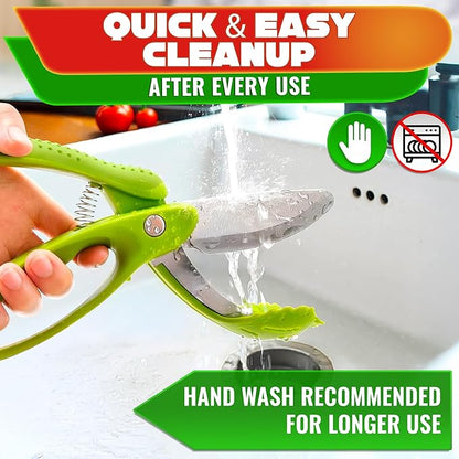 Salad Scissors for Chopped Salad – Multiblade Food Scissor Chopper With Spring-Loaded System & Anti-Slash Head for Fast Double Cutting – 8.9" Handy Size Lettuce Chopper, Stainless Steel Blades - Image 8
