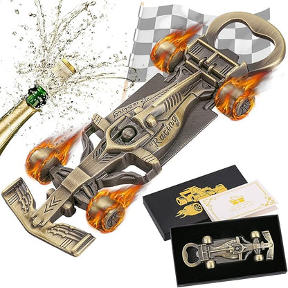 LKKCHER Racing Car Gifts for Men Women, Novelty Race Car Beer Bottle Opener, Birthday Christmas Gifts for Men Grandpa Husband Dad Racing Fans