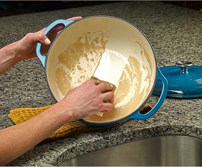Mercer Culinary Enameled Cast Iron Round Dutch Oven, 6 qt., Turquoise - Image 8
