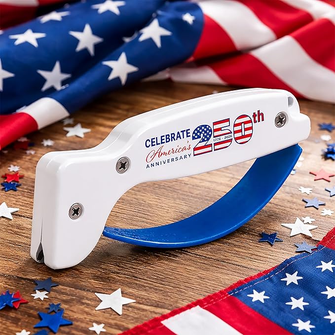 AccuSharp Knife Sharpener, Ergonomic Comfortable Handle, Compact & Easy to Use, Restore and Hone Straight & Serrated Knives, Celebrating America's 250th Anniversary - Image 2