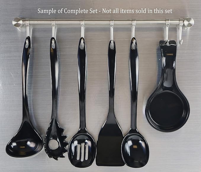 Spatula, Turner for Non-stick pans, Heat Resistant, Flipper, BPA Free Melamine Utensil with Ergonomic Handle by Reston Lloyd 11 inch, Black - Image 3