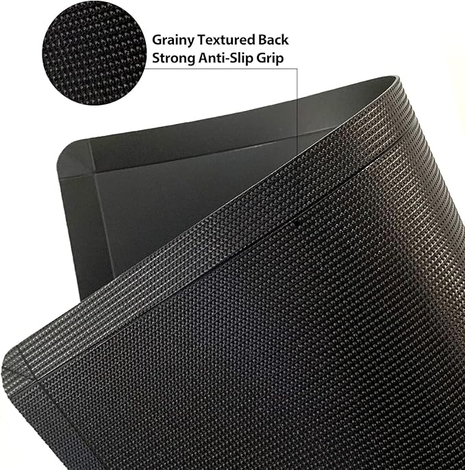 WK Flexible Plastic Cutting Boards Mats with Lip, Foldable Cutting Board for Kitchen Set of 3, Black Cutting Boards for Meat, Nonslip Cutting Mats Sheets, BPA Free, Dishwasher Safe - Image 2