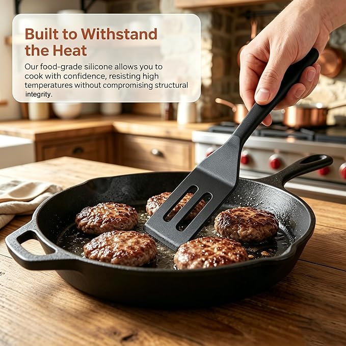 2 Pack Mini Silicone Spatula Set, Heat Resistant Small Thin Spatulas for Nonstick Cookware, Kitchen Cooking Baking Utensils