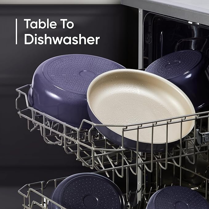 CAROTE 19 Pcs Pots and Pans Set, Nonstick Cookware Sets with Detachable Handle, Purple Dishwasher Safe, Oven Safe, Cookware Non Stick Cooking Set w/Frying Pans & Saucepans(PFOS, PFOA Free) - Image 7