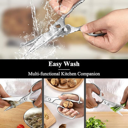 Sunnecko Kitchen Scissors for Food, Heavy Duty Scissors All Purpose Kitchen Shears That Come Apart, 8.5 Inch Fully Forged Stainless Steel - Image 6