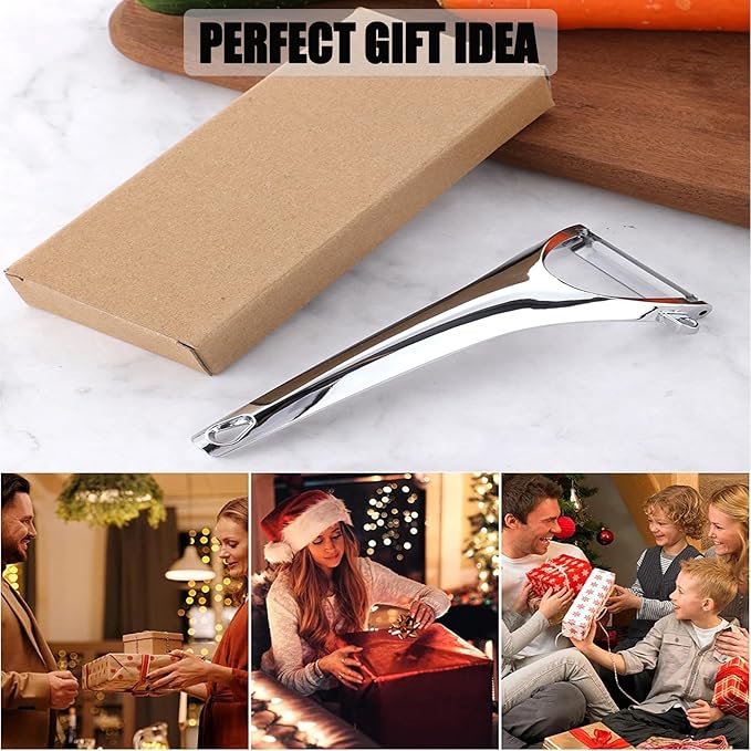 Vegetable Peeler Fruit Apple Potatoes Carrot Veggie Stainless Steel Peelers with Ergonomic Handle & Swivel Y-Shaped Blade Good Sturdy Kitchen Tool,Dishwasher Safe - Image 7