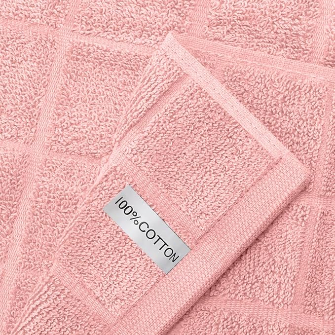 Oven Mitts Pot Holders Sets/Kitchen Towels and Dishcloths, Oven Gloves Kitchen Dish Towels 500 Degree Heat Resistant Potholders with Non-Slip Silicone Surface for Cooking, Grilling, Baking-Pink - Image 5