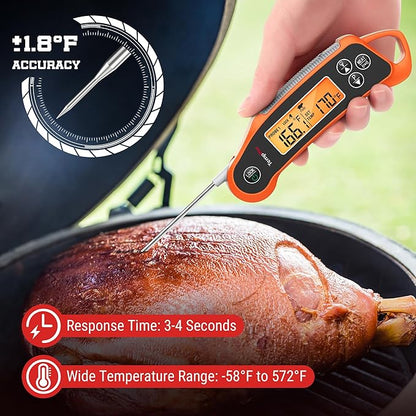 TempPro TP710 Instant Read Thermometer for Cooking, 2-in-1 Meat Thermometer Digital with 2 Probes & 2 Temperature Display, Kitchen Thermometer for Oven, Grilling, Smoker, BBQ (Previously ThermoPro) - Image 3