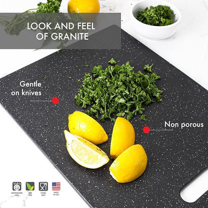 Dexas Superboard Pastry Board and Cutting Boards, Set of Two, Midnight Granite Color - Image 6