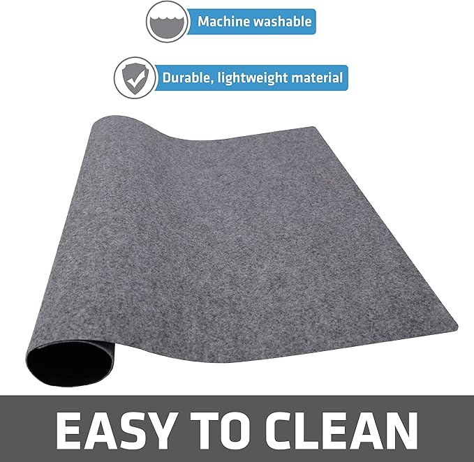 Drymate Jumbo XL Dish Drying Mat (19”x24”), Low-Profile, Super Absorbent, Quick Dry Fabric, Waterproof & Slip-Resistant, for Kitchen Counter, Trimmable, Easy to Clean (USA Made)(Light Grey) - Image 6