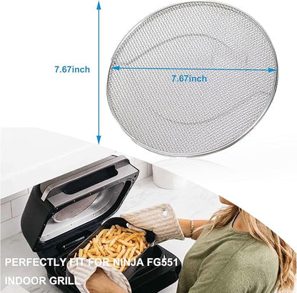 Replacement Splatter Shield for Ninja Foodi FG551 Air Fryer,Stainless Steel Splatter Screen Accessories for Ninja Foodi Smart XL 6-in-1 Indoor Grill, FG550, BG500A, DG551