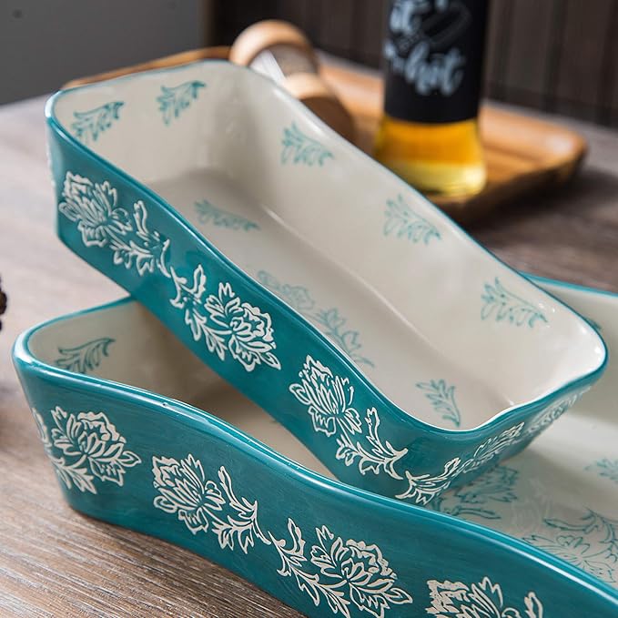 Baking Dish Casserole Dish Ceramic Lasagna Pan 2-Pcs Bakeware Sets Baking Dishes Baking Set Baking Dish Set - Image 7