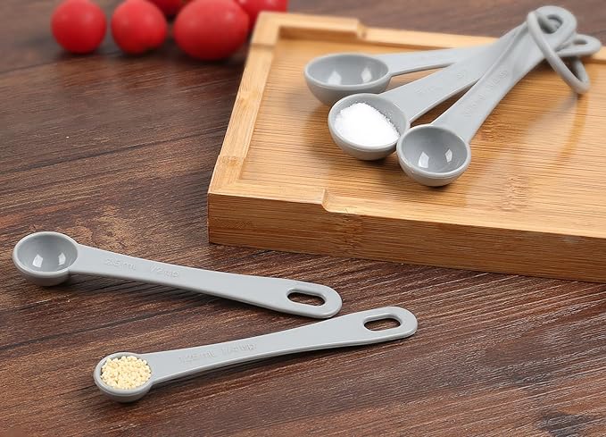 DOTINGHUX Measuring Spoons Set with Egg Separator 12-Piece,Gray