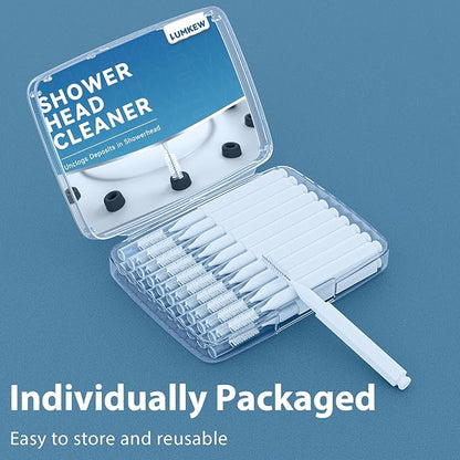 Lumkew Shower Head Cleaning Brush for Small Hole,Multifunctional Shower Head Cleaner Tool Anti-Clogging Nozzle with Storage Boxes, Showerhead Cleaning Brushes Picks for Household Bathroom, White