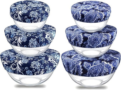 wegreeco Elastic Reusable Bowl Covers for Bread Proofing, Fabric Cloth Sourdough Bowl Covers for Proofing - Set of 6, Paisley