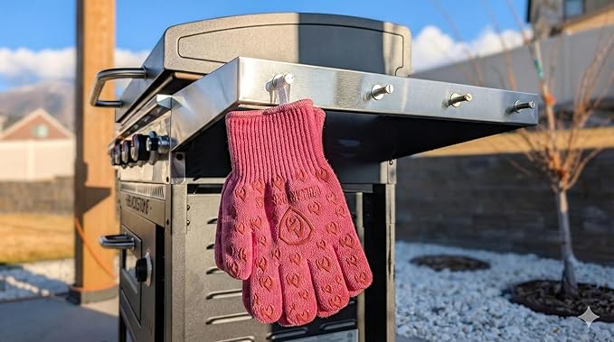 Grill Armor Oven Gloves with Fingers – 932°F Heat, Fire & Cut Resistant Mitts for BBQ, Grill, Cooking, Grilling, Baking, Smoker & Fire Pit - Image 6