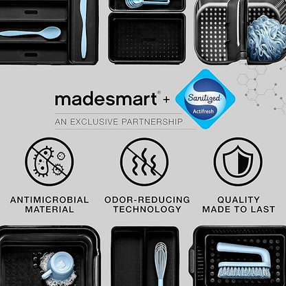madesmart Antimicrobial 2 Tier Organizer, Pack of 2, Frost
