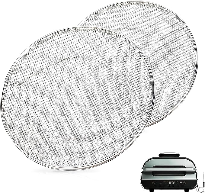2PCS Stainless Steel Splatter Shield for Ninja Foodi FG551 Air Fryer, Splatter Screen Replacement Parts Compatible with Smart XL 6-in-1 Indoor Grill, FG550/BG500A/DG551 Accessories