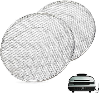 2PCS Stainless Steel Splatter Shield for Ninja Foodi FG551 Air Fryer, Splatter Screen Replacement Parts Compatible with Smart XL 6-in-1 Indoor Grill, FG550/BG500A/DG551 Accessories