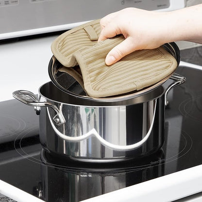 All-Clad Premium Pot Holder & Hot Pad: Heat Resistant to 500 Degrees - 100% Cotton, 10"x6.25" Hot Pad for Kitchen and Barbeque, (1-Pack), Cappuccino - Image 7