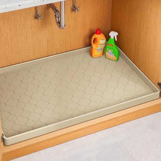 Jin&Bao Waterproof Under Sink Mat 40" x 22", Thick Silicone Mat Cabinet Protector for Kitchen and Bathroom, Shelf Liner, Home Organizer and Storage, Multipurpose Tray for Gadgets and Essentials by Jin%26Bao