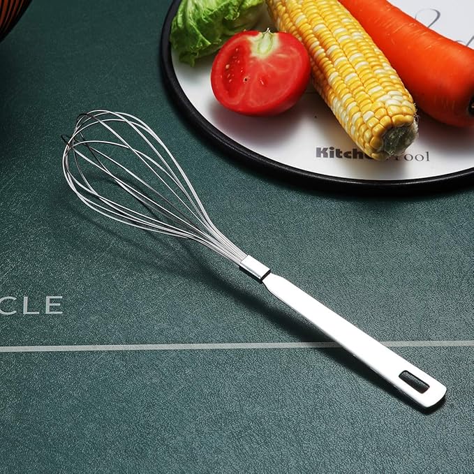 Whisk, Berglander Whisks For Cooking, Stainless Steel Balloon Whisk, Sturdy Kitchen Wire Whisk Set for Cooking, Baking, Blending, Whisking, Beating, Stirring, Dishwasher Safe, Easy to Clean - Image 2