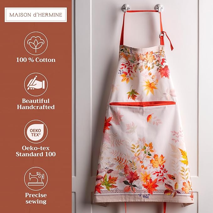 Maison d' Hermine 100% Cotton Apron for women with Pocket Kitchen Chef Apron for Men Cooking Mothers Day Gifts - Image 2