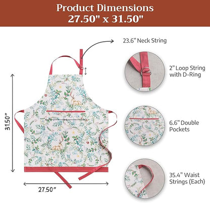Maison d' Hermine 100% Cotton Apron for women with Pocket Kitchen Chef Apron for Men Cooking Mothers Day Gifts - Image 7