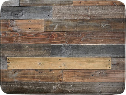 Giwawa Wood Grain Dish Drying Mat for Kitchen Countertop, Rustic Wooden Board Dish Drainer Mats, Vintage Country Style Barnwood Absorbent Reversible Microfiber Dish Drying Pad, 18x24 inch Large