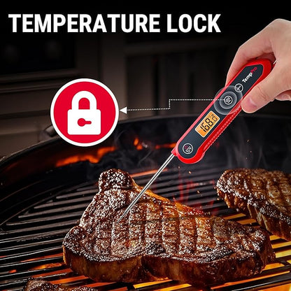 TempPro 1 Second Instant Read Digital Meat Thermometer, ±0.9°F Accuracy, Waterproof & Backlight Food Thermometer for Cooking, Oil Fry Candy Meat Probe for Kitchen, BBQ, Oven, Grill, Smoker - Image 7