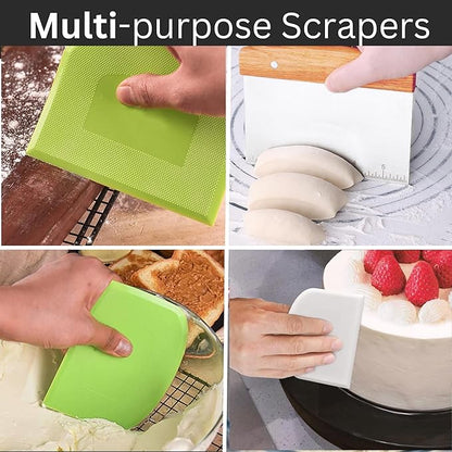 BOORIKA Dough Scraper & Bench Scraper Kitchen – Stainless Steel Sourdough Tools – Dough Cutter for Sourdough Bread, Pizza, and Flat Top Griddles – Chef Approved (Light) - Image 4