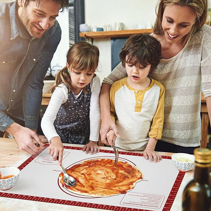 Silicone Baking Pastry Mat, Non Stick Dough Rolling Sheet with Measurement, Nonslip Kitchen Counter Mat, Oven Liner Mat Fondant Dough Kneading Mat for Making Cookies Macarons Bread Pizza - Image 8