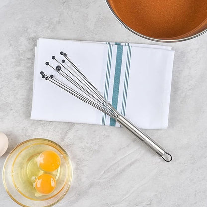 Restaurantware 10.5 in Stainless Steel Ball Whisk with Silicone Tips - 24 Pack - German Standard Sauce & Gravy Whisk, Non-Scratch, Dishwasher Safe - Non-Stick Silicone Ball Whisk for Baking - Image 10