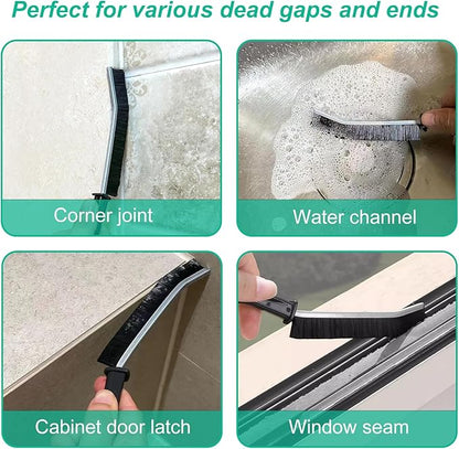 OKOM Multifunctional Stainless Steel Crevice Cleaning Brush - Hard Bristles for Kitchen & Bath Gap Cleaning