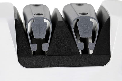 Chef'sChoice Professional Electric Knife Sharpeners FlexHone/Strop With 100-Percent Diamond Abrasives And Precision Angle Guides For 20-Degree Straight-Edge and Serrated Knives, 2-Stage, White - Image 5