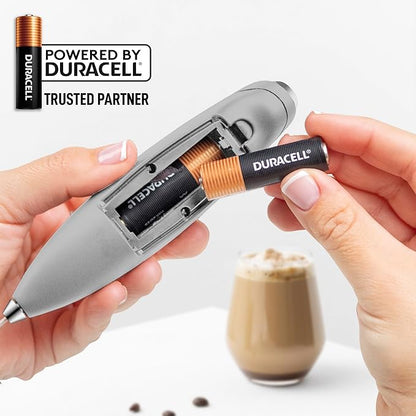 Zulay Kitchen Whisk Milk Frother with 4 Duracell Batteries - Powerful Handheld Foam Maker for Coffee, Lattes, Matcha, Hot Chocolate & Cappuccinos - Whip Creamy Froth in Seconds - Image 6