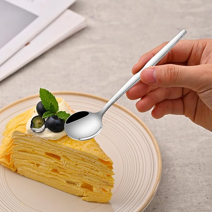 5.1 Inches Stainless Steel Coffee & Tea Spoon,6-Piece Cute Mini Spoons For Dessert,Small Espresso Spoons For Dessert,Cute Tiny Spoon - Image 7
