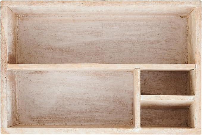 Coffee Station Organizer, Bar Farmhouse Cup Coffee Pod Holder with Handle, Storage Bin for Coffee Tea Bag Stirrer Accessories Organizer for Countertop (White)
